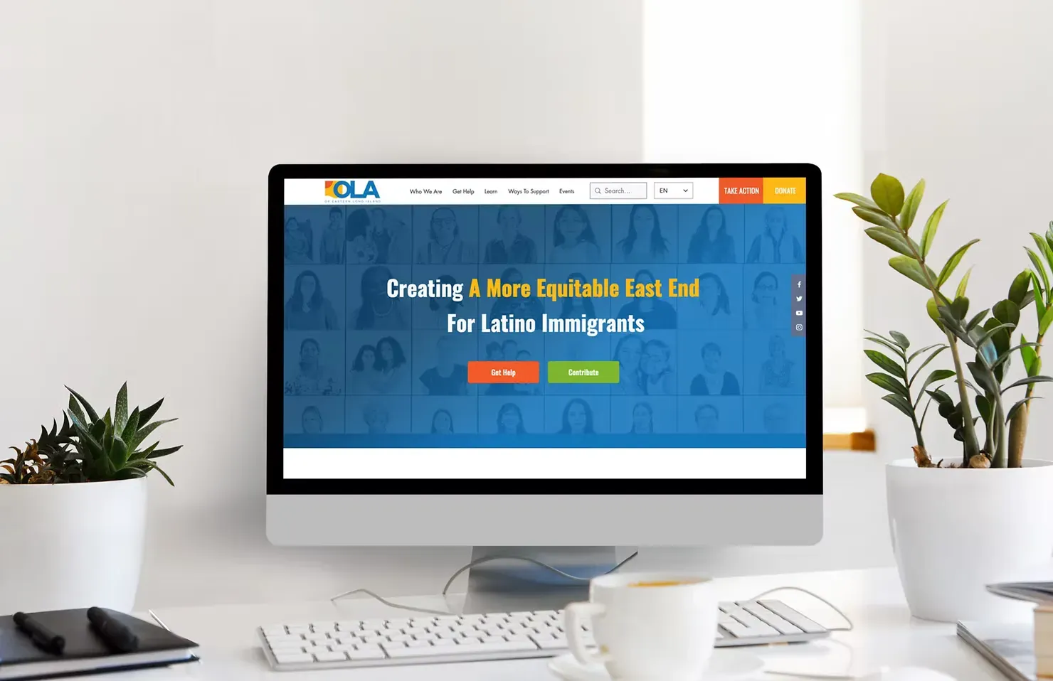 Rebranded OLA website displayed on multiple devices demonstrating mobile responsiveness