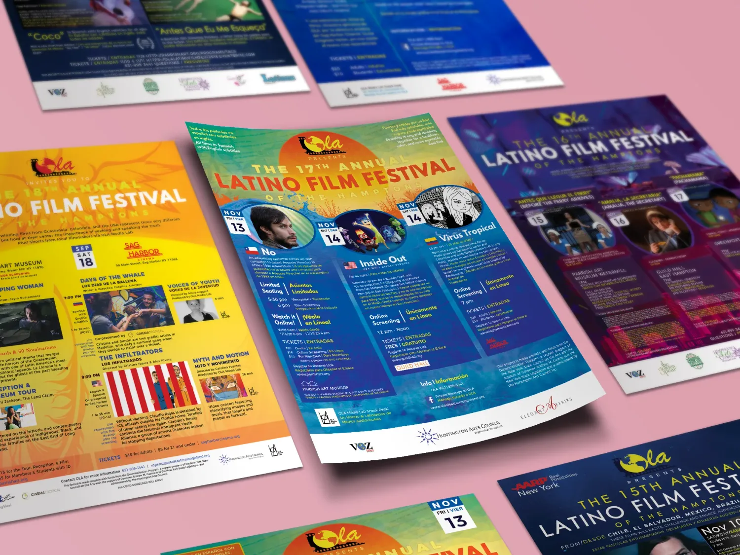 OLA Latino Film Festival of the Hamptons event visuals by Alchemy Effect