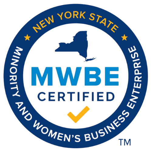 New York State Certified Women Business Enterprise (WBE) badge