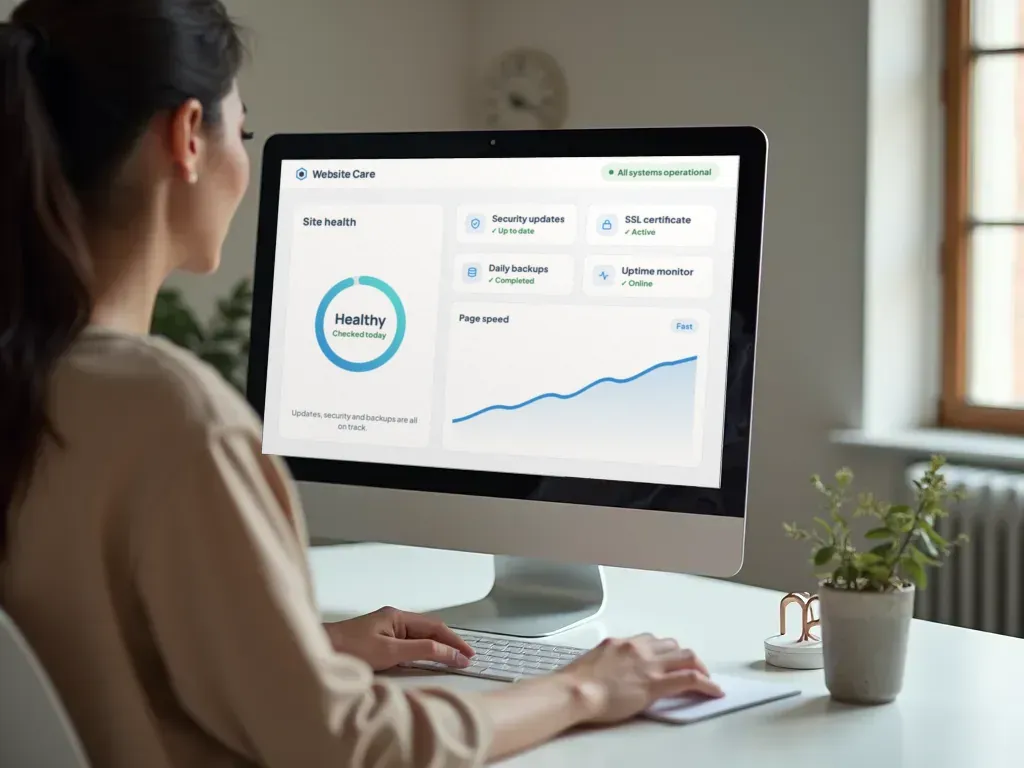Website maintenance, security updates, and managed care