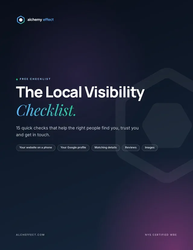 Cover of The Local Visibility Checklist by Alchemy Effect