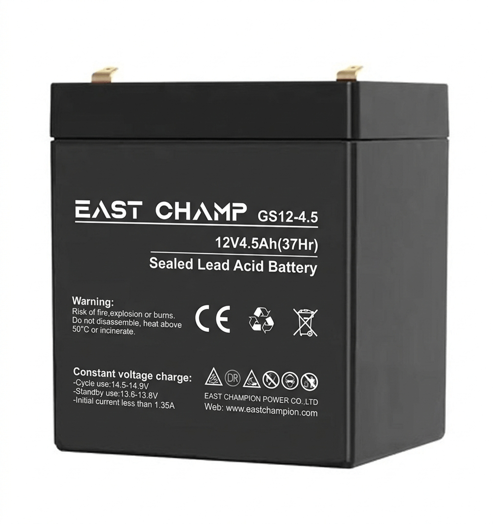 An inbuilt 24v5A battery that can last for 2 years and is available for purchase on any solar office and store