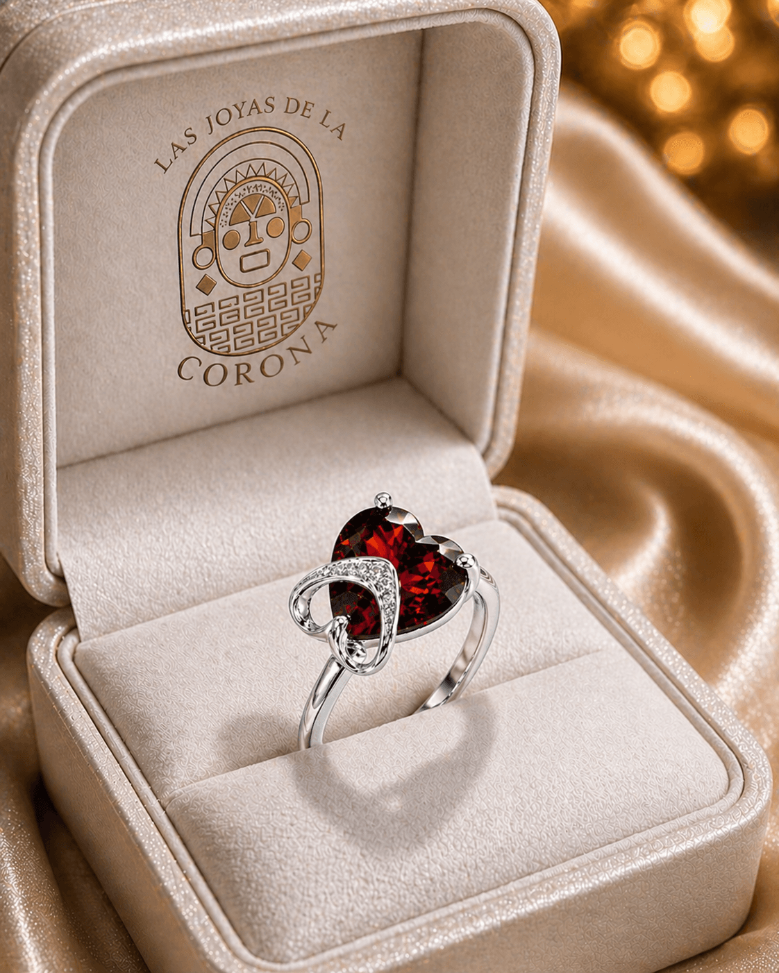 Anillo Corazón Rojo Eterno