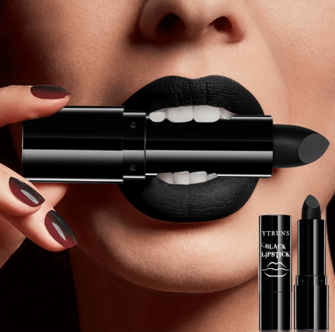 Lápiz labial negro mate
