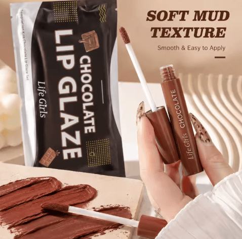 Set de cinco labiales líquidos de chocolate