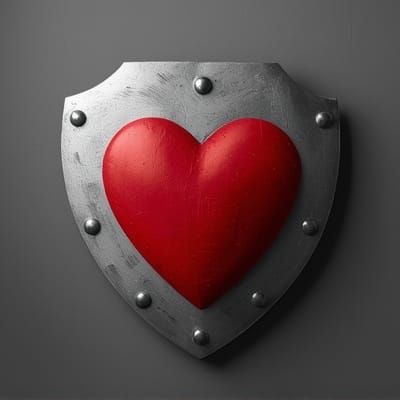 shield, heart