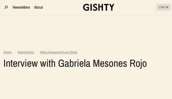 Revista Gishty: entrevista con Gabriela Mesones