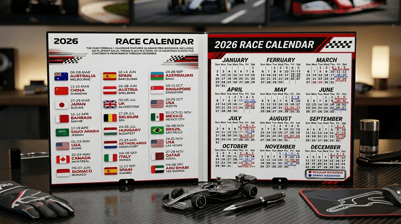 Full 2026 Season Calendar