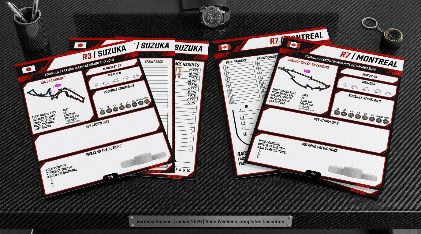 3 Pages Per Race × 24 Races
