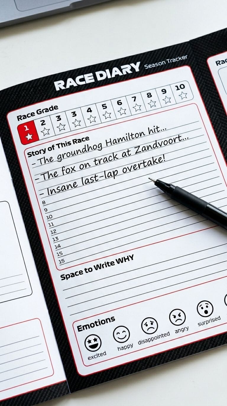 My Race Diary Page — F1 Season Journal 2026