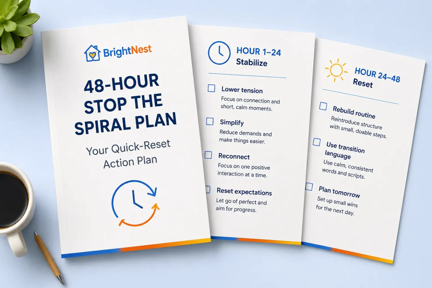 48-Hour Stop the Spiral Plan mockup