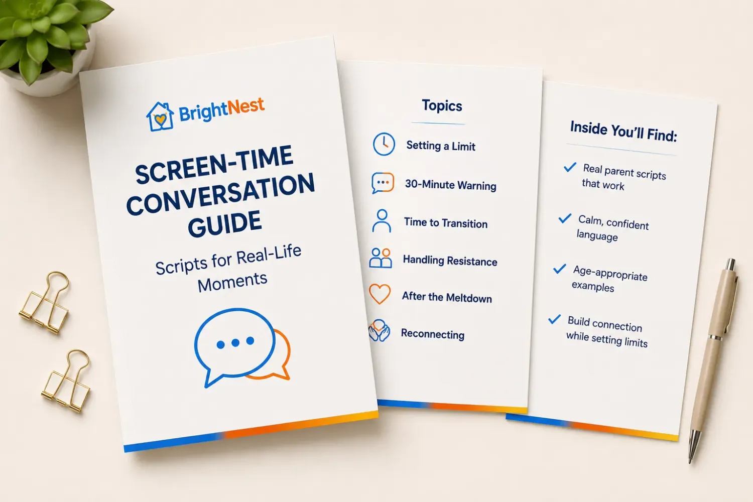 Screen-Time Conversation Guide mockup