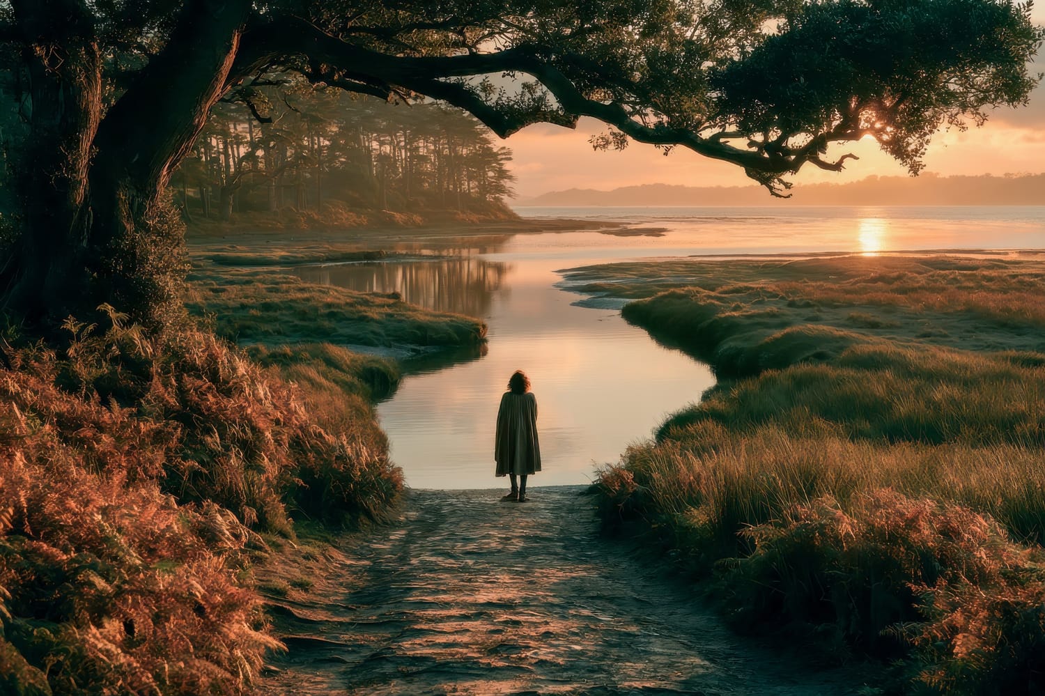 A person stands at the edge of two worlds where ancient places still feel powerful
