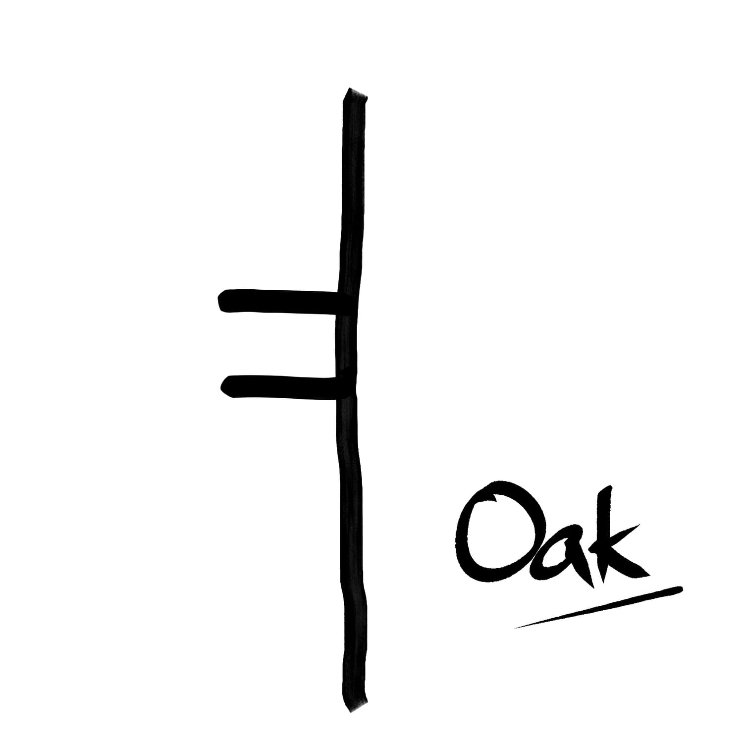 The Ogham symbol for oak