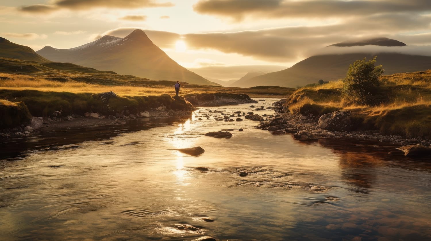 Quiet river landscape