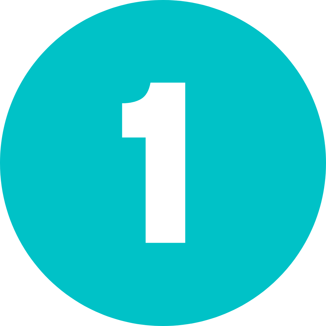 Número 1 indicando el primer paso del proceso de venta