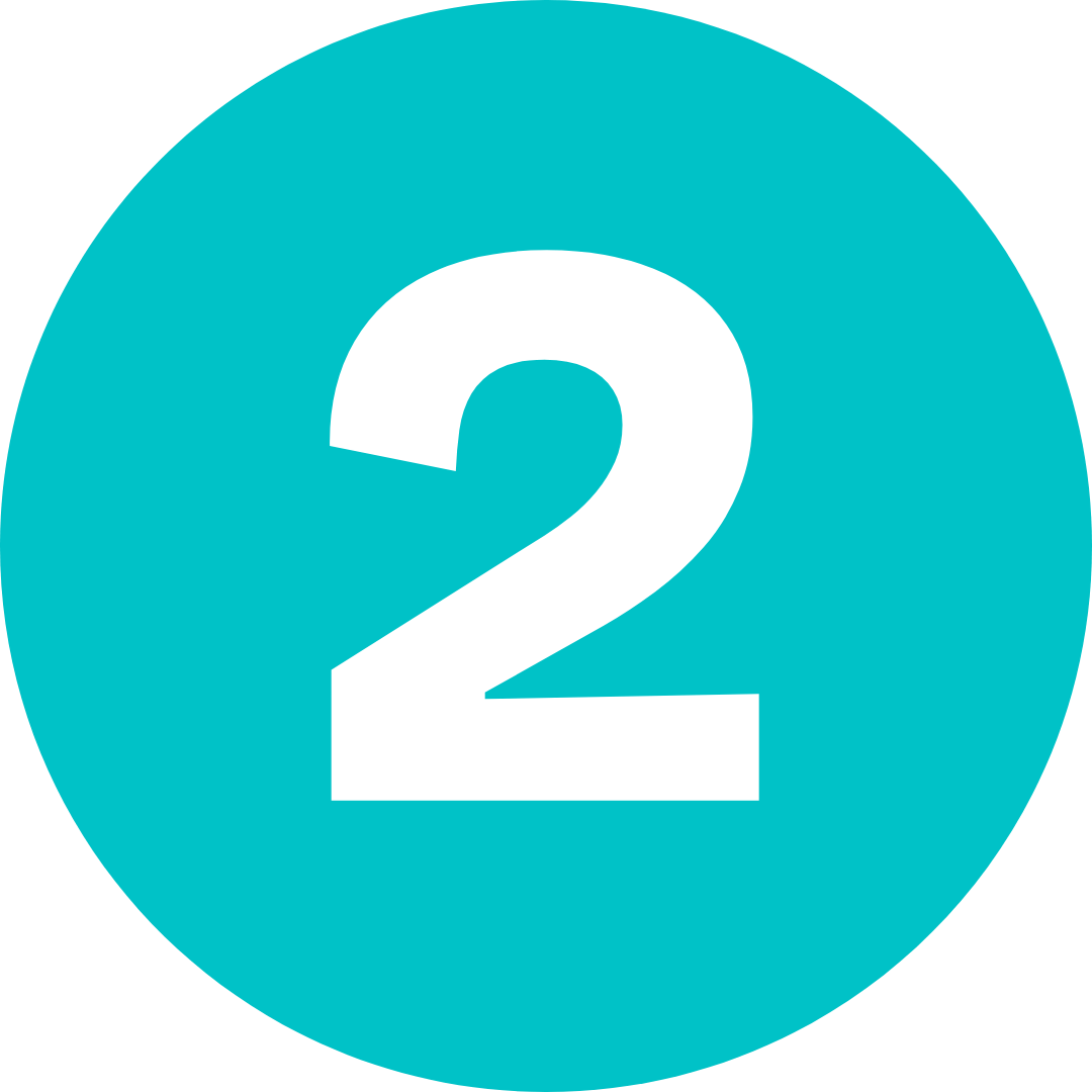 Número 2 indicando el segundo paso del proceso de venta