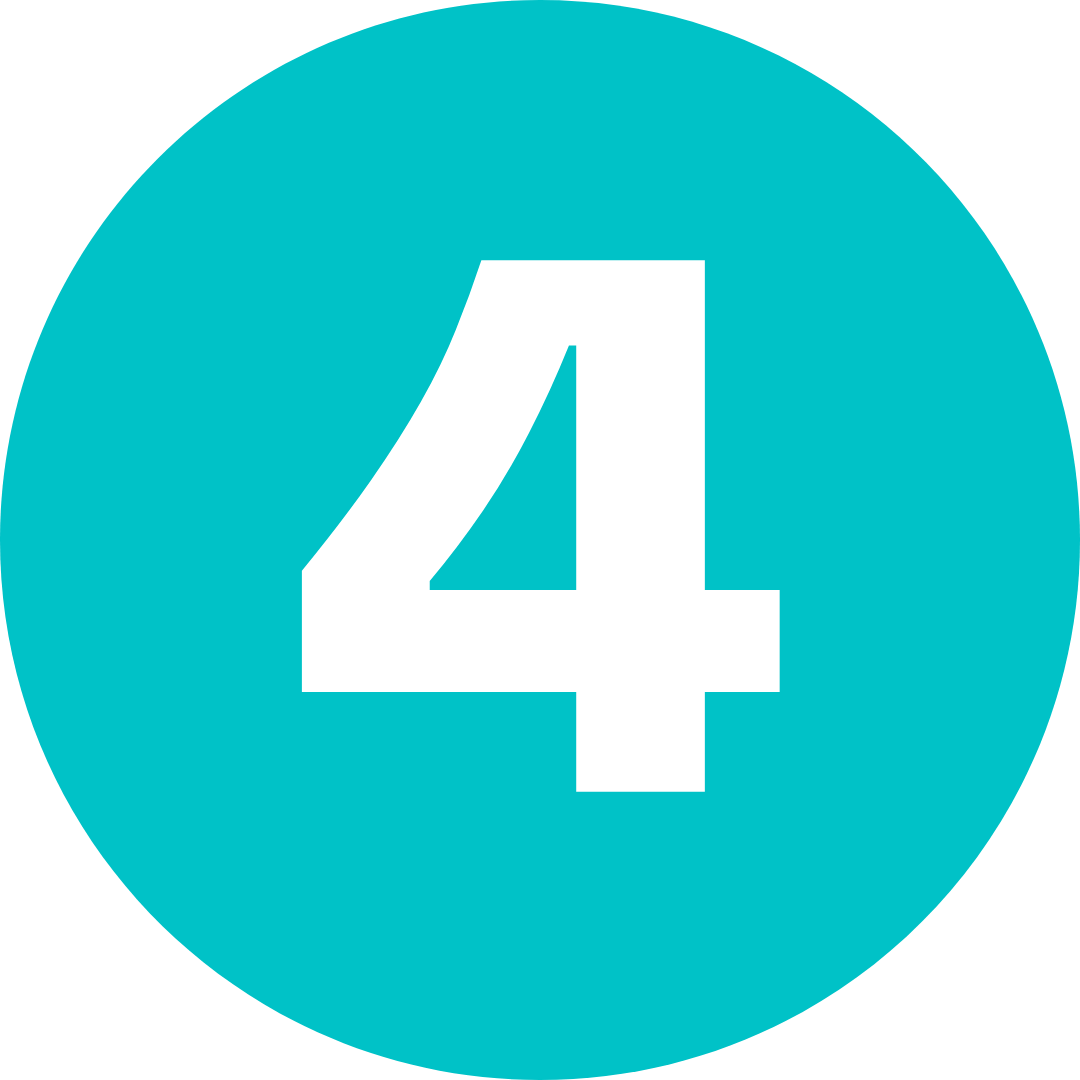 Número 4 indicando el cuarto y último paso del proceso de venta