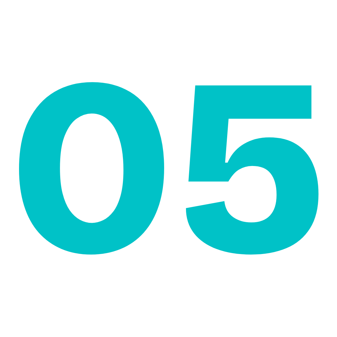 Número 05 indicando la quinta ventaja para el propietario