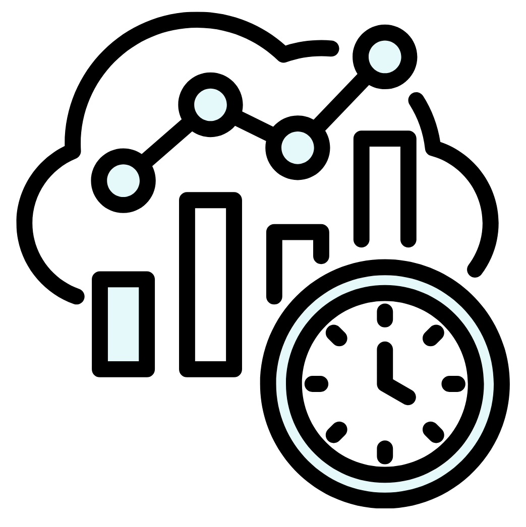 Icono de control y seguimiento del proceso de venta en tiempo real