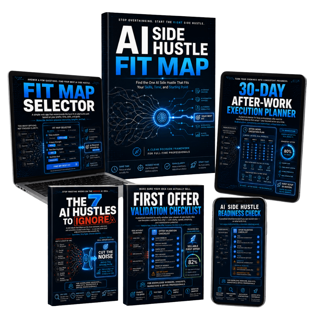 AI Side Hustle Fit Map complete bundle