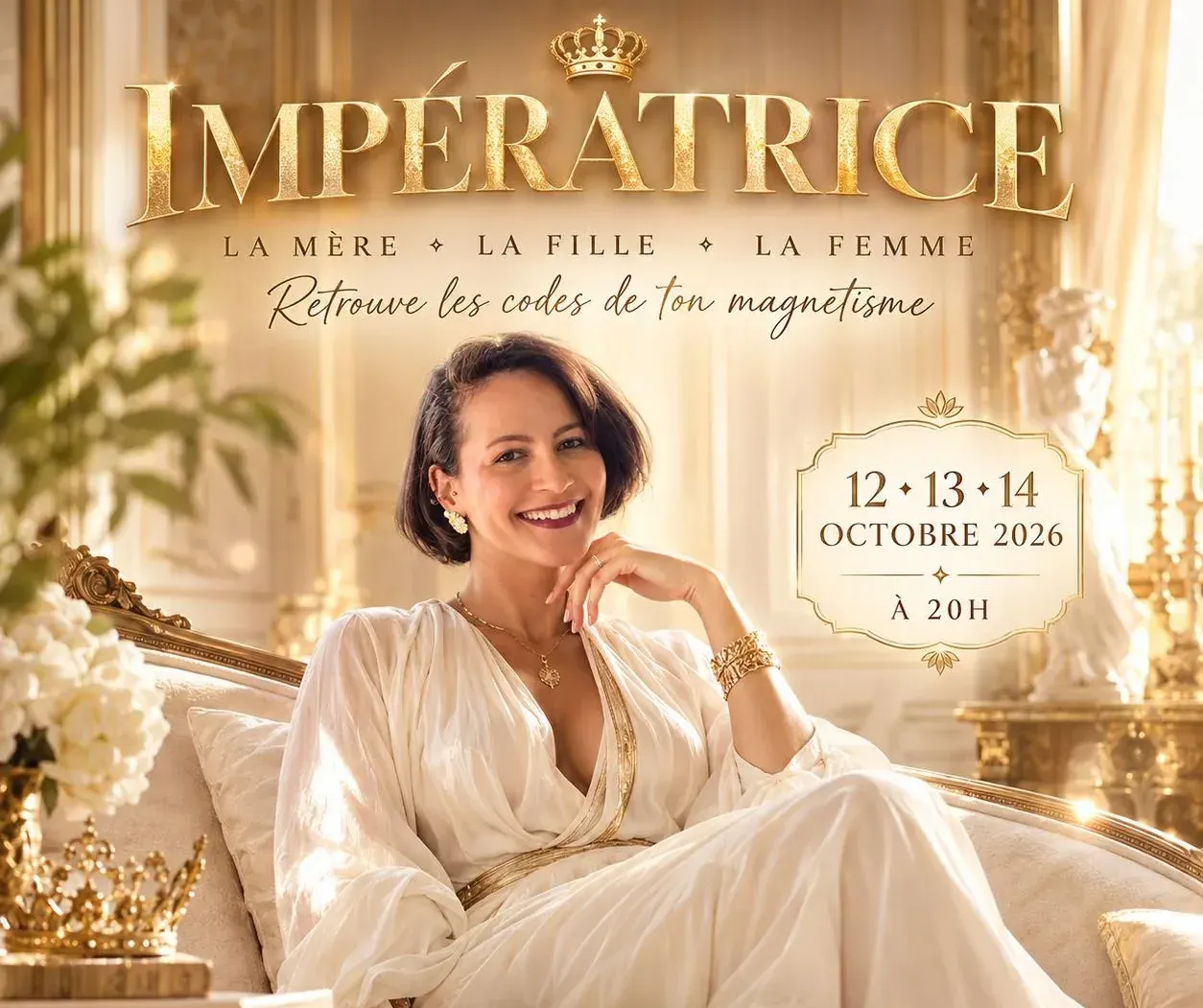 Impératrice, 3 soirs en direct avec Maëva, les 12, 13 et 14 octobre 2026