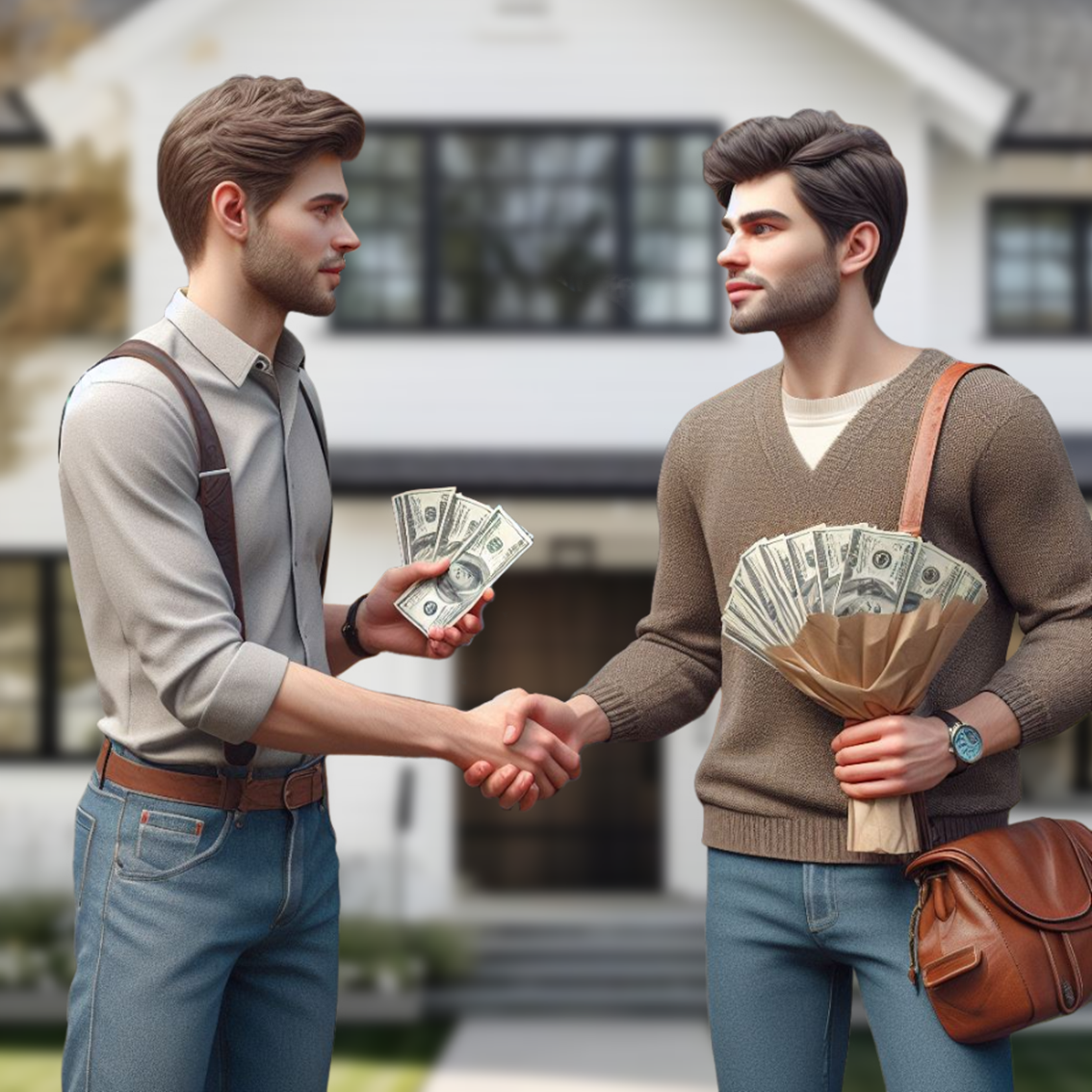 Paiement du bouquet pour la vente