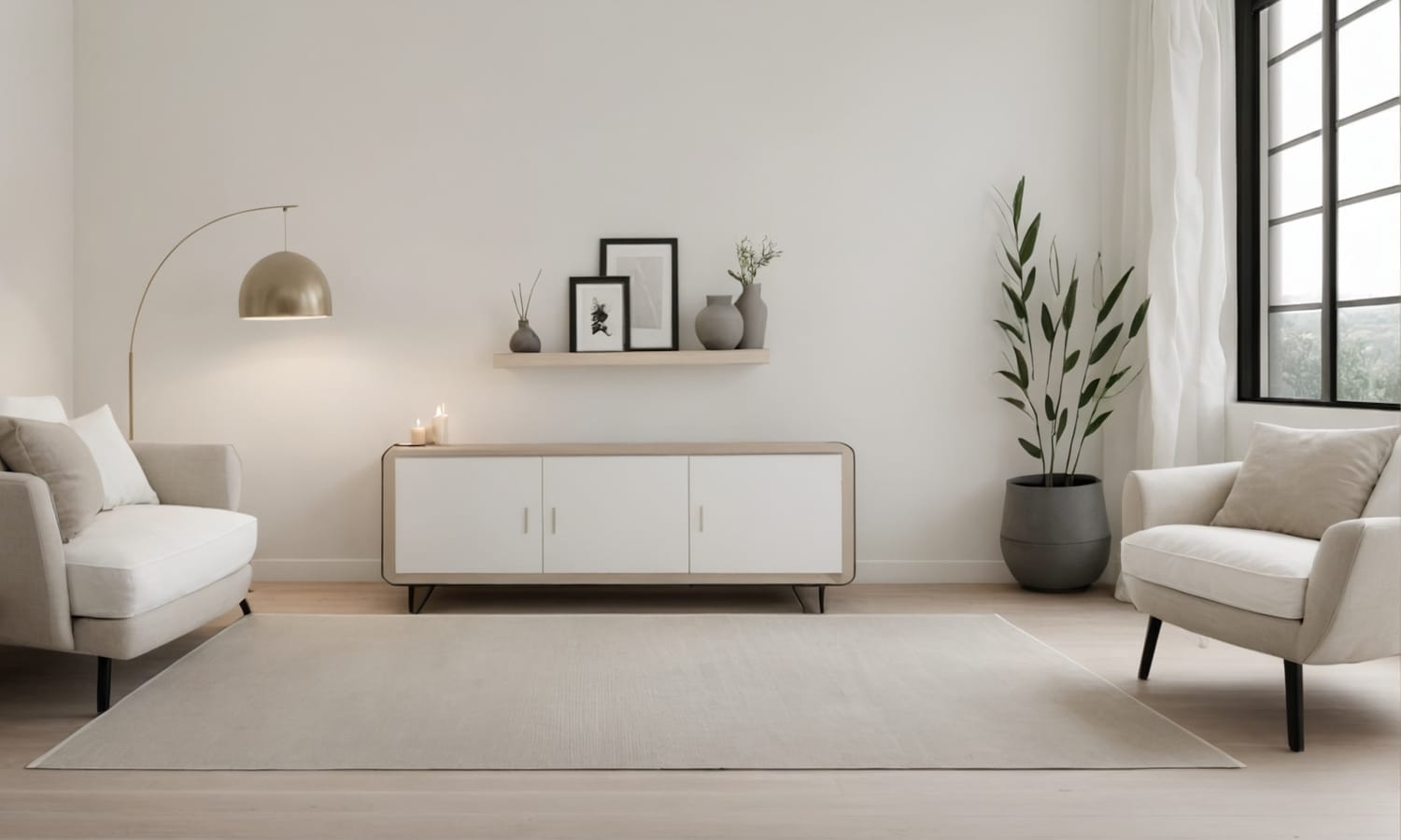 Visuel réaliste IA salon