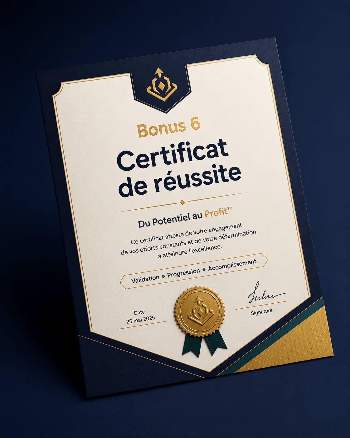 Bonus 6 — Certificat de réussite