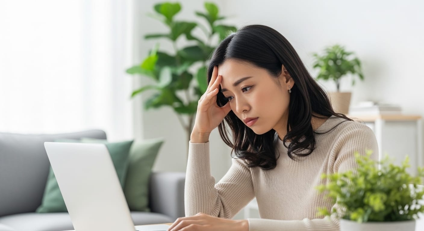 WEB集客に悩んでいる女性