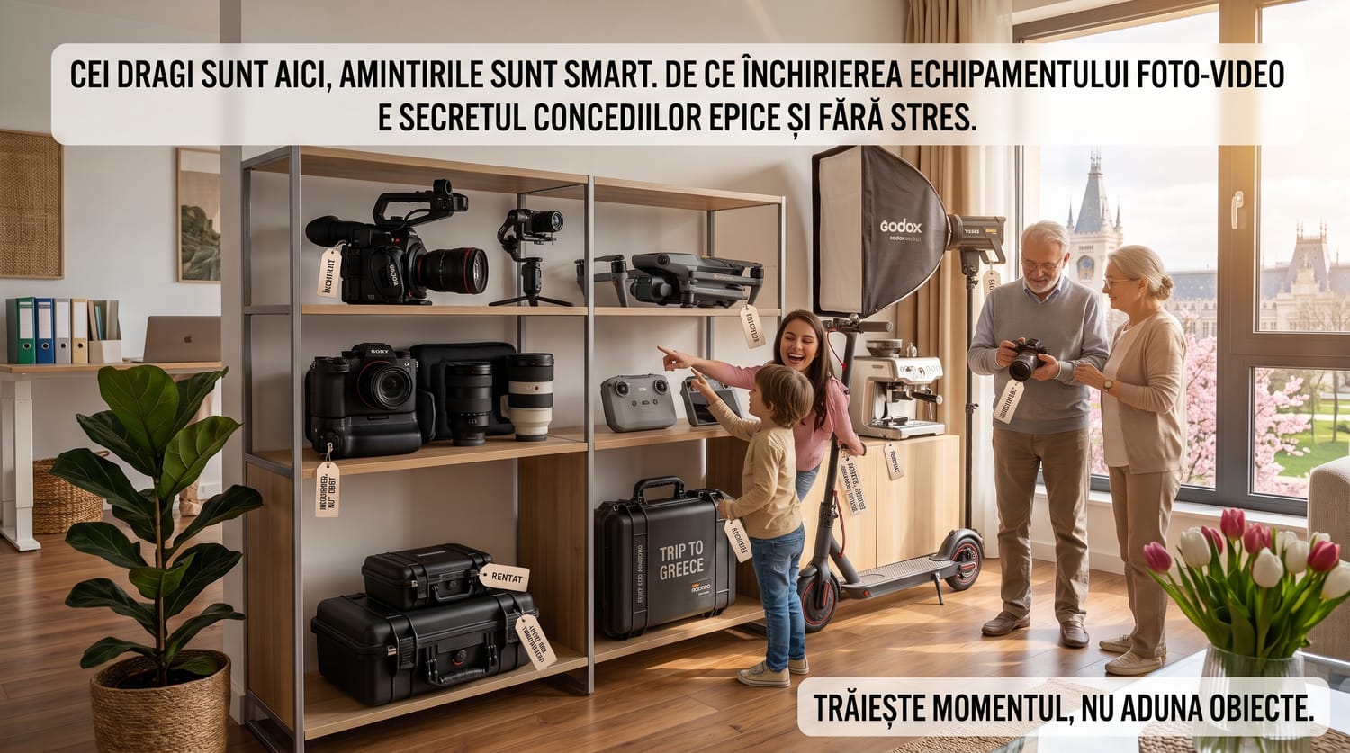 Echipamentul foto-video și gadgeturile de vacanță: De ce să închiriezi tehnologie scumpă pe care o folosești o dată pe an