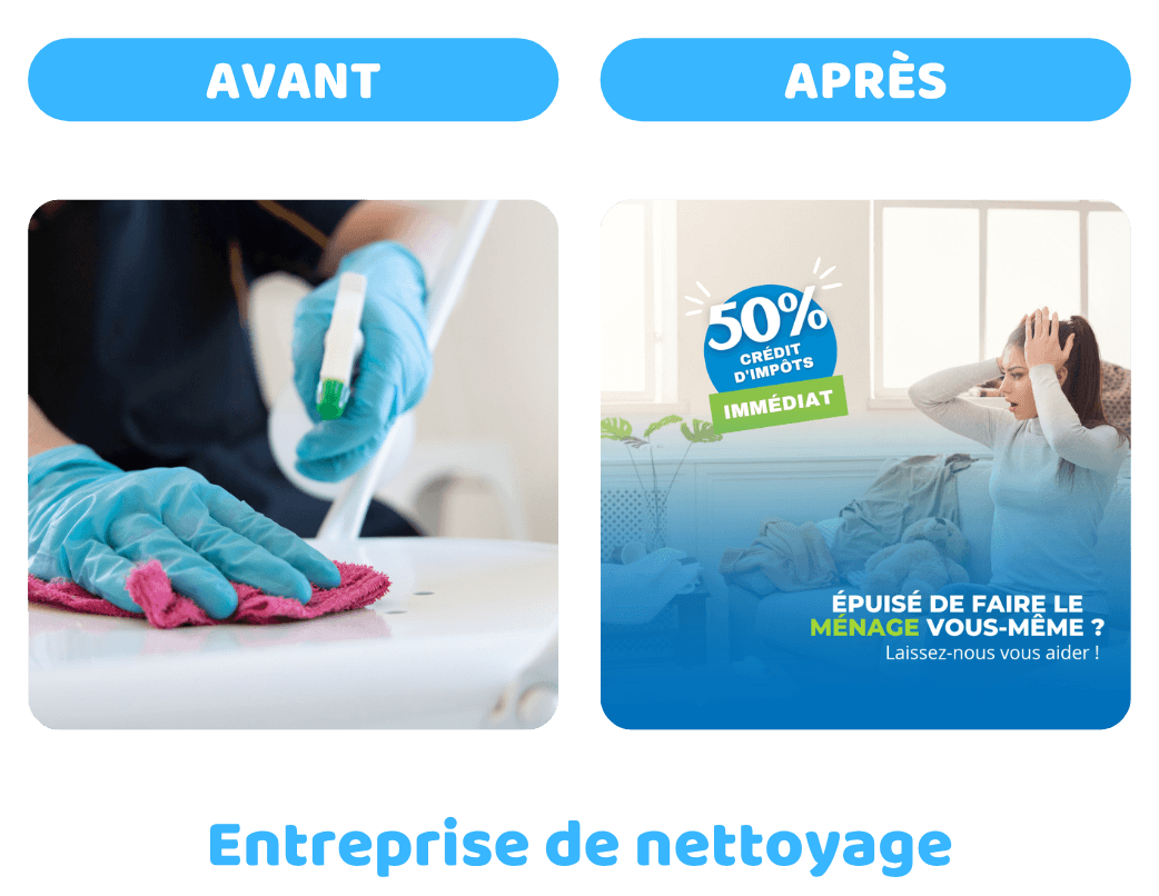 avant/après entreprise de nettoyage