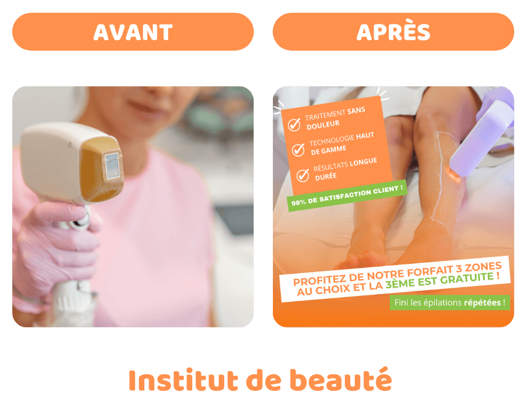 Avant / Après institut de beauté