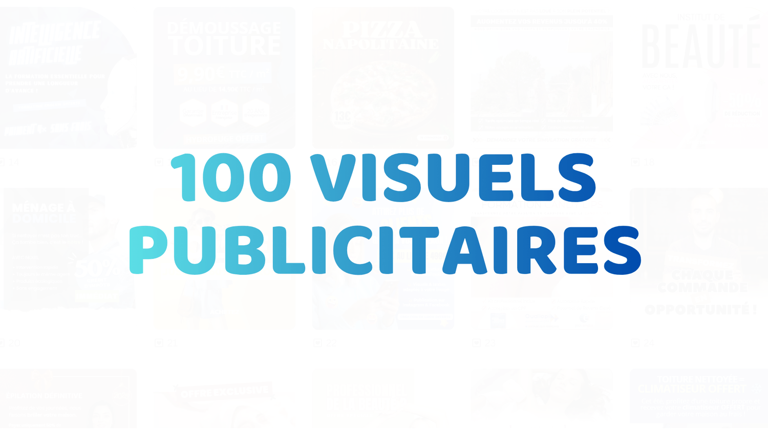 100 visuels publicitaires prêts à l'emploi