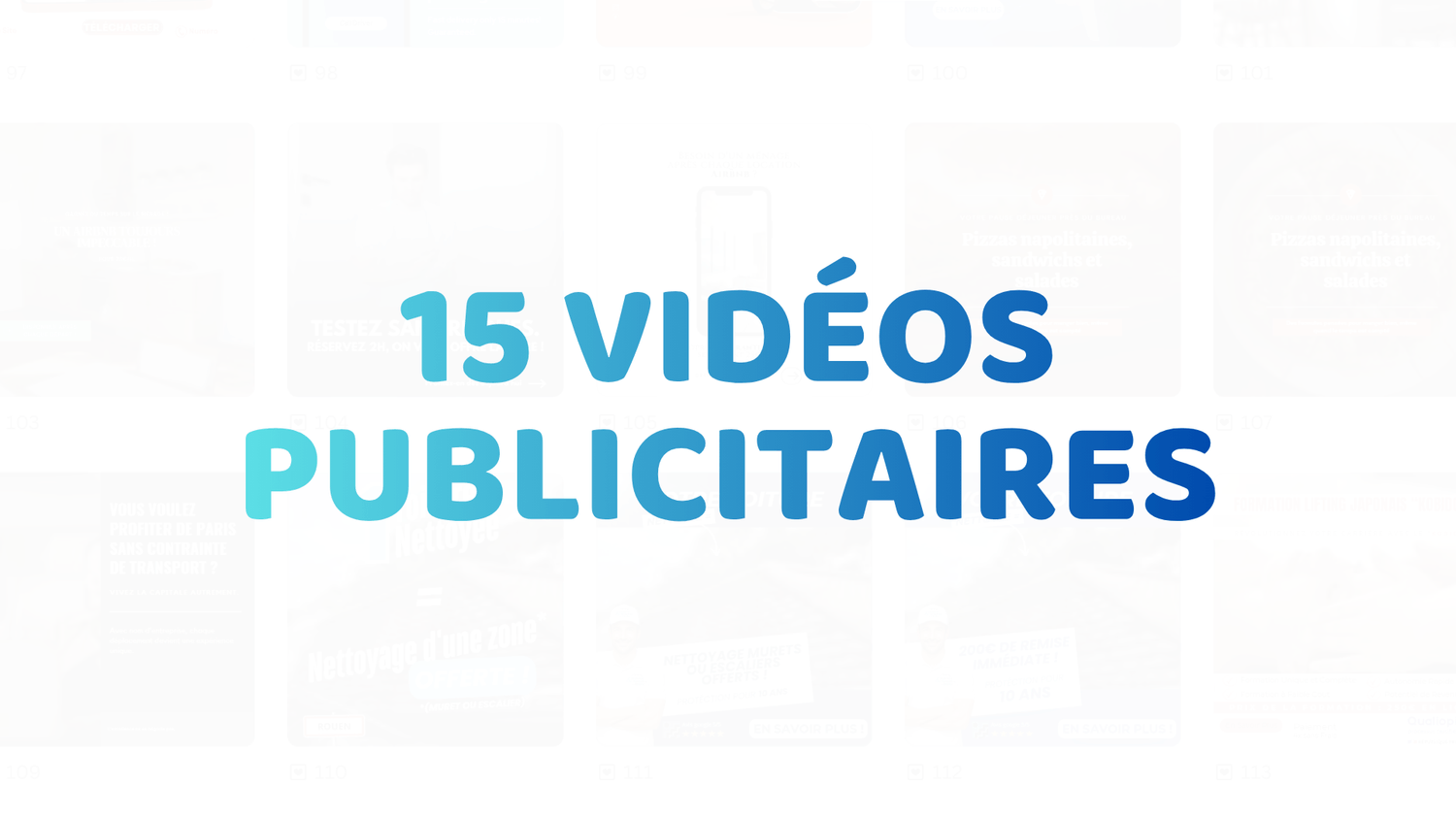 15 vidéos publicitaires