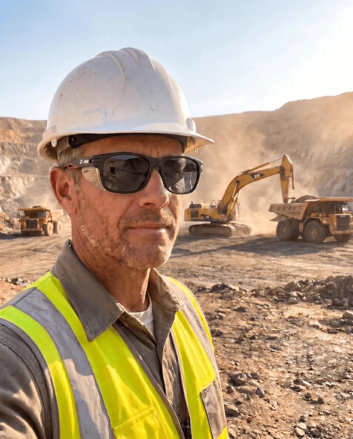 Sunneys Blitz Creek safety glasses at steel construction site