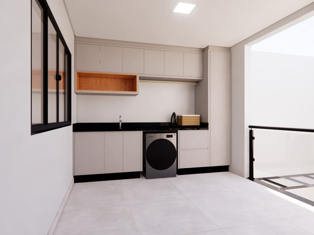 Lavanderia planejada de luxo em Rio Claro - New Desire