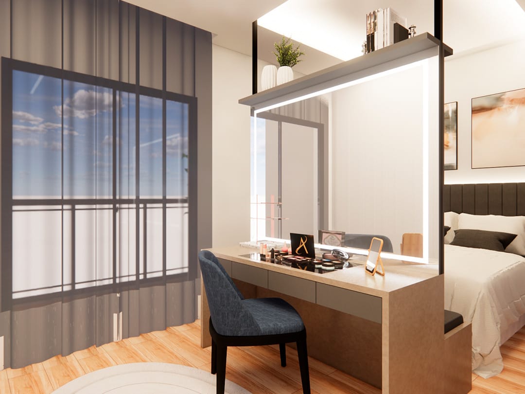 Quarto planejado de luxo em Rio Claro - New Desire