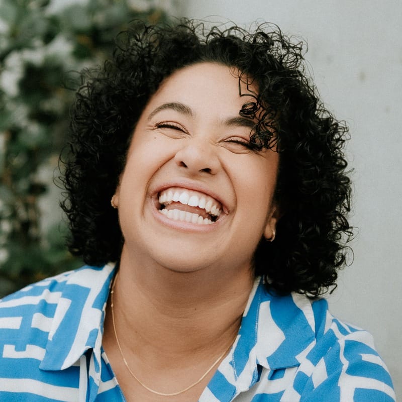 Sanam Permal, Law Lenz founder, laughing
