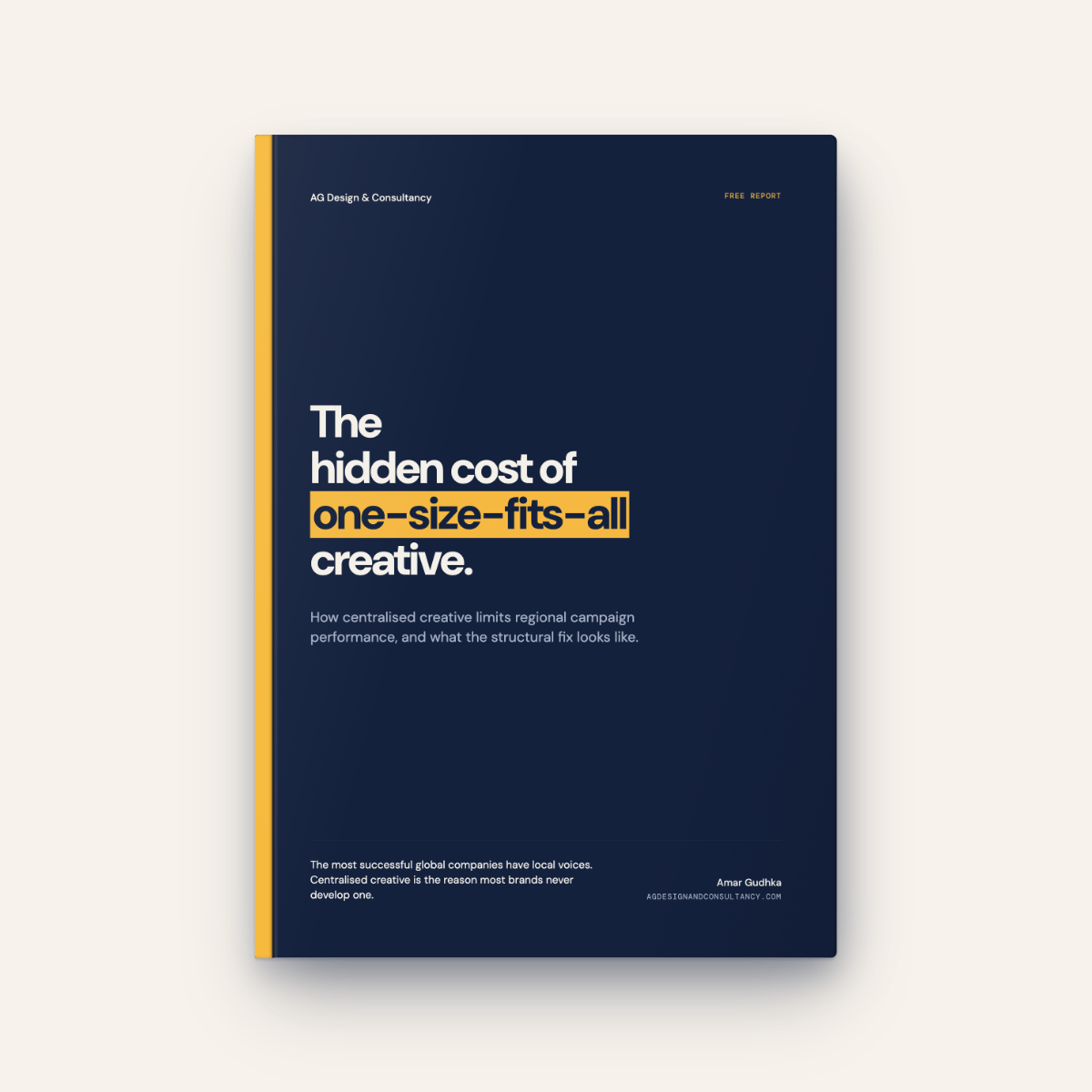 Cover of the free report The hidden cost of one-size-fits-all creative