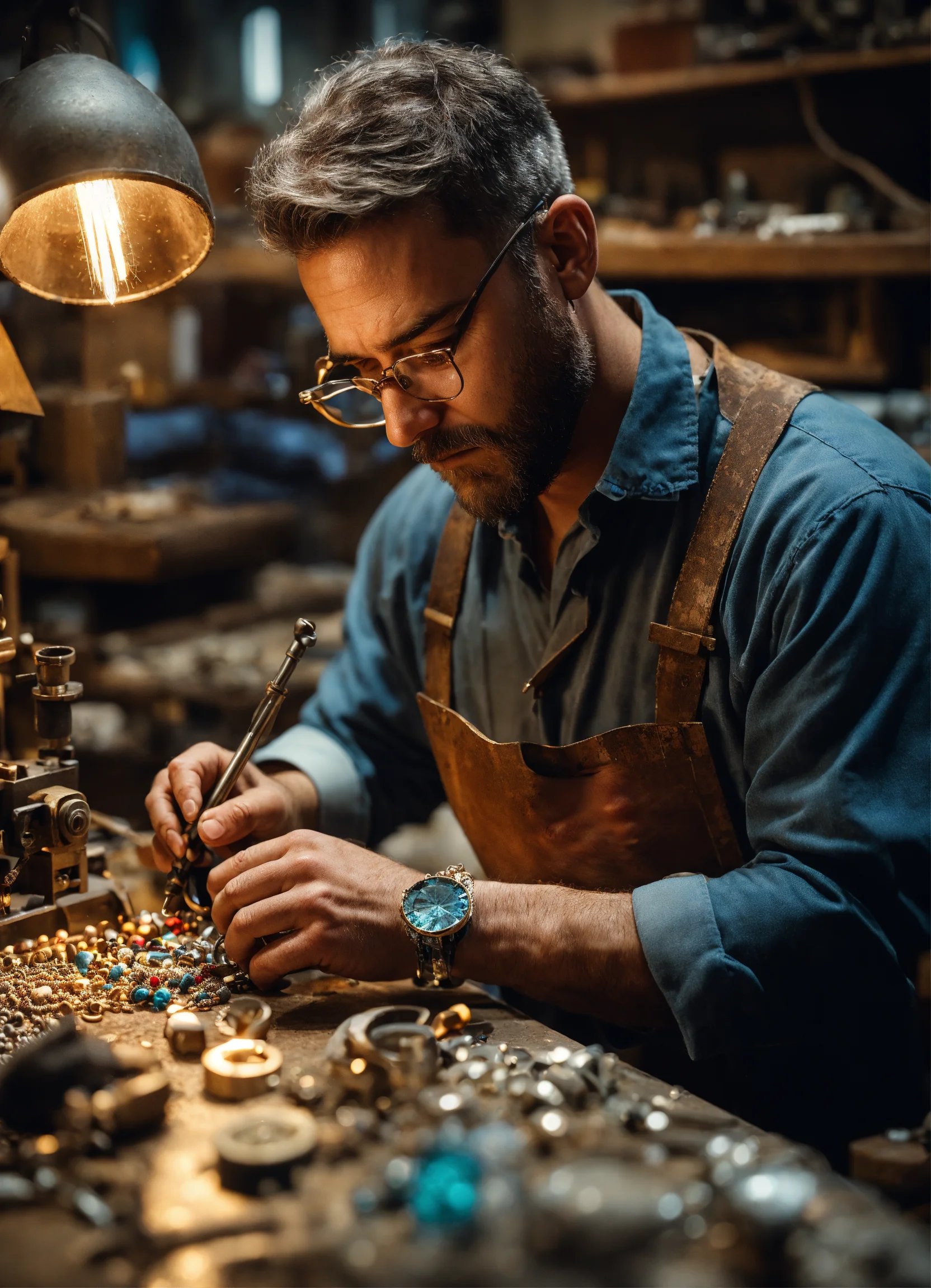 Jeweler at the bench