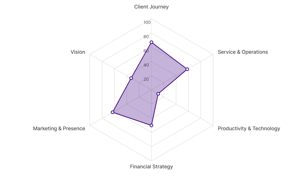 A sample graph of the Bliss or Burnout Scorecard