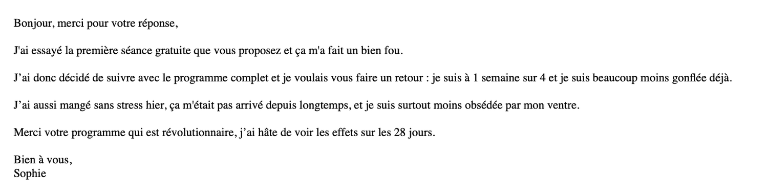 Témoignage client HypnoDIGEST