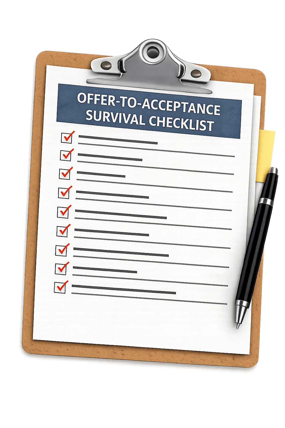 Offer-to-Acceptance Survival Checklist