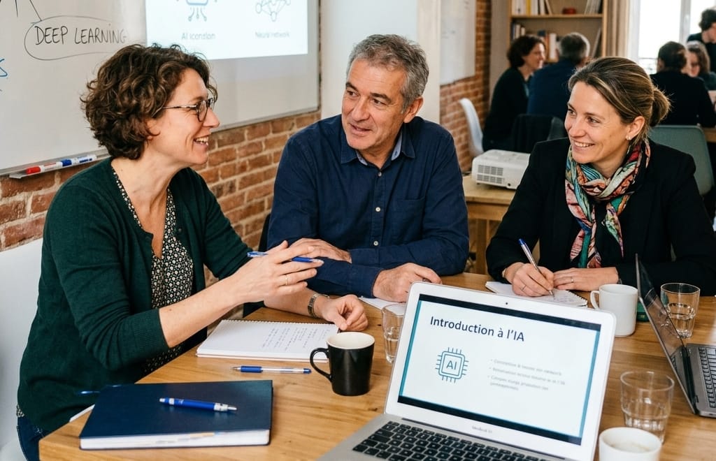 Atelier IA pour adultes débutants en français