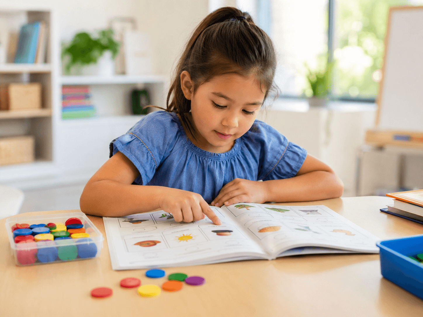 Enfant travaillant le décodage et la lecture des mots