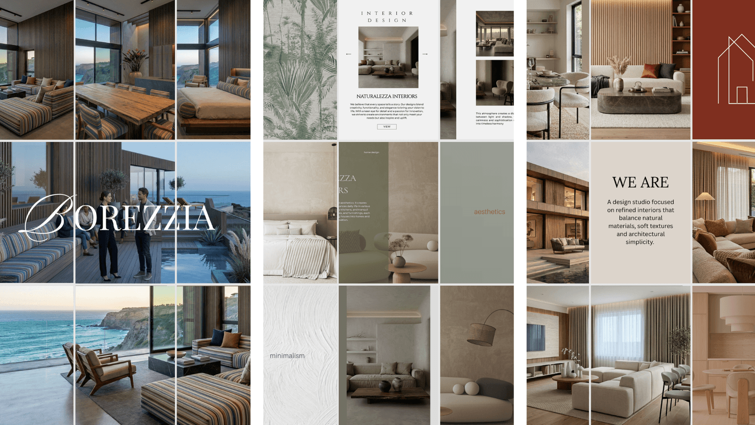 Interior design social media posts created in Canva