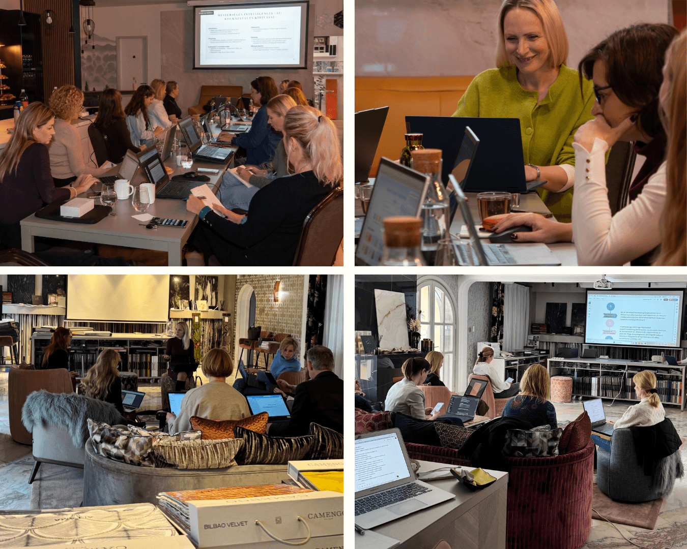 Photos about live AI training for interior designers, architects and home stagers