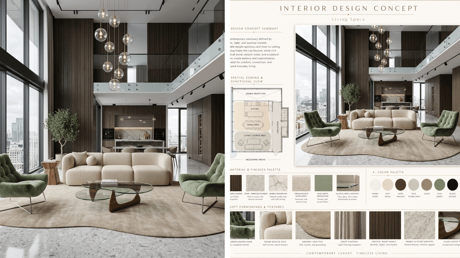 Designing the interior design concept with AI