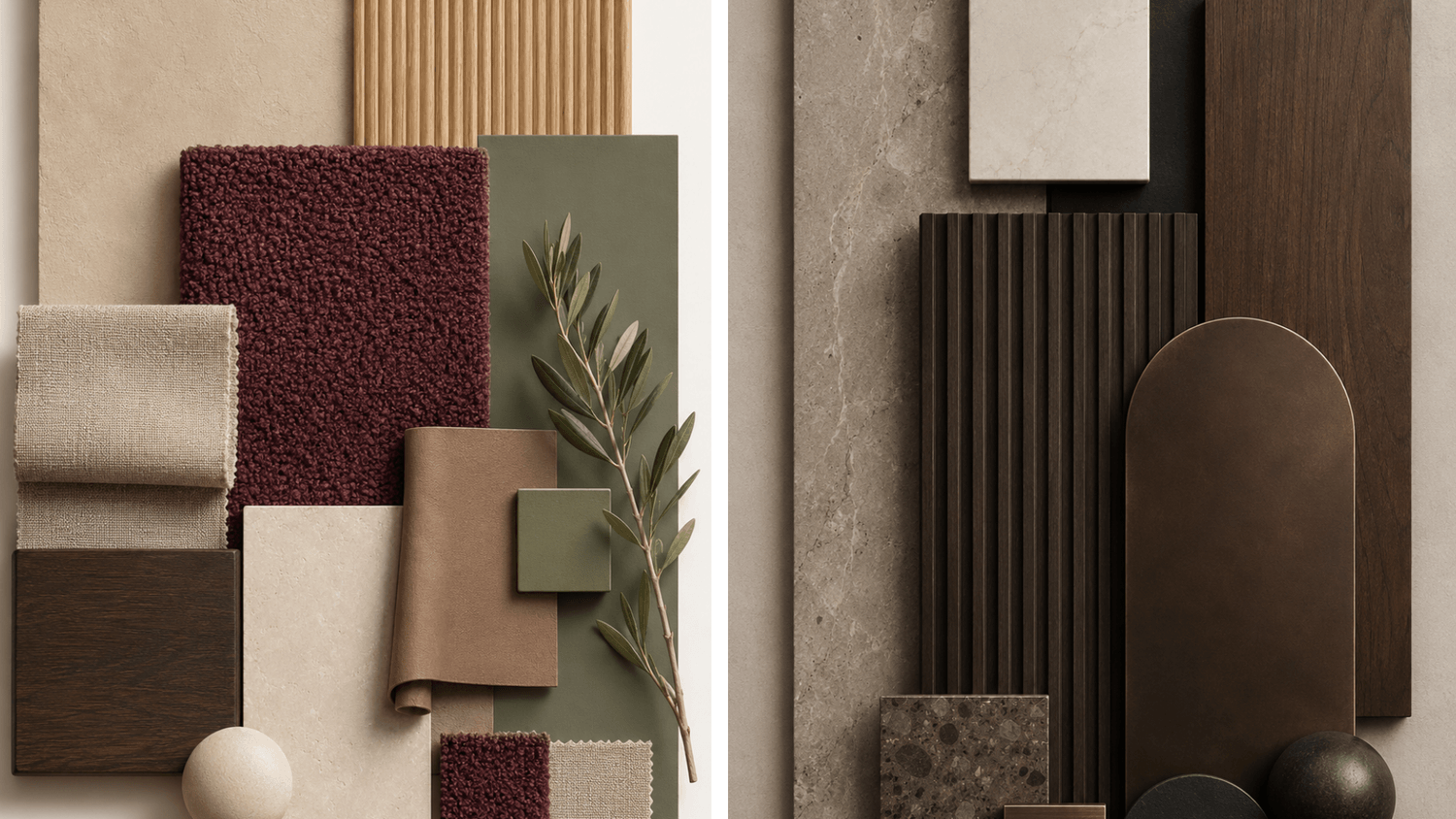 Creating mini material and color moodboards 